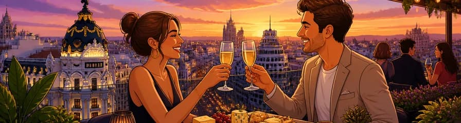 Deléitate en las alturas: dos copas de cava o vino y tabla de quesos en La Catorce Sky Bar