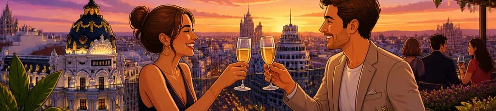 Deléitate en las alturas: dos copas de cava o vino y tabla de quesos en La Catorce Sky Bar