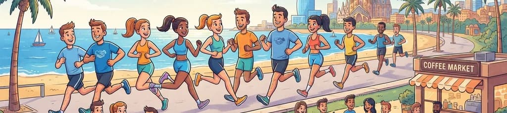 Carrera y networking del Founders Running Club en Barcelona