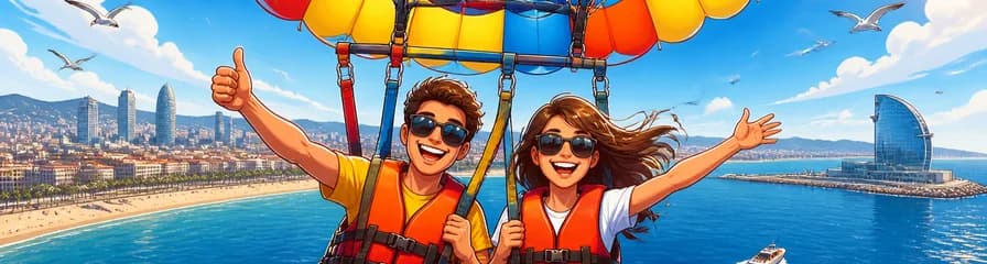 Vive la emoción del parasailing en Barcelona