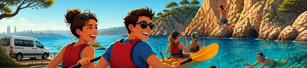 Experiencia de kayak y snorkel en la Costa Brava con salida desde Barcelona (grupo reducido)