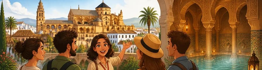 Exploración peatonal de Córdoba con la posibilidad de una vivencia en los baños árabes