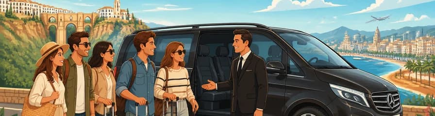 Servicio de transporte privado para seis personas de Ronda a Málaga
