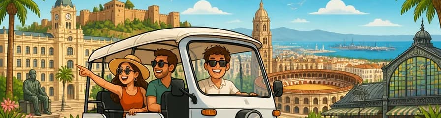 Descubre Málaga en un Exclusivo Tour Privado de 2 Horas en Tuktuk Eléctrico