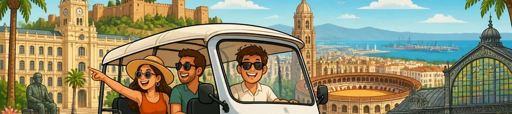 Descubre Málaga en un Exclusivo Tour Privado de 2 Horas en Tuktuk Eléctrico