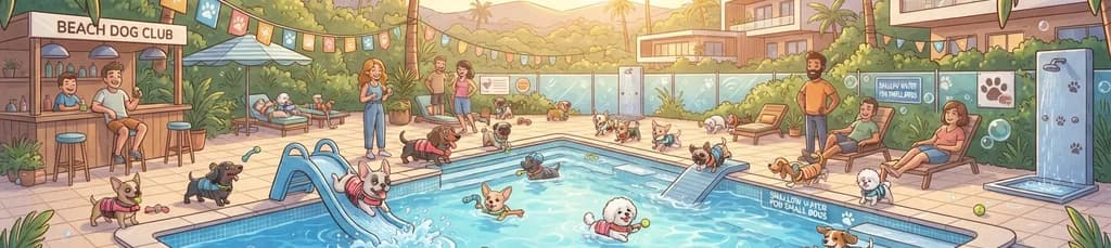 Sesión especial de tarde en la piscina canina VivePets para perros de menos de 13 kg
