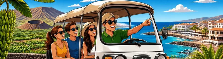 Un recorrido en Tuk Tuk para explorar doblemente la Costa Adeje