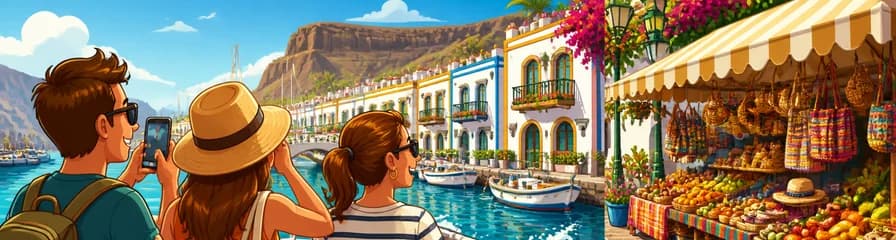 Exploración del Puerto de Mogán y su mercado, incluyendo un trayecto en barco