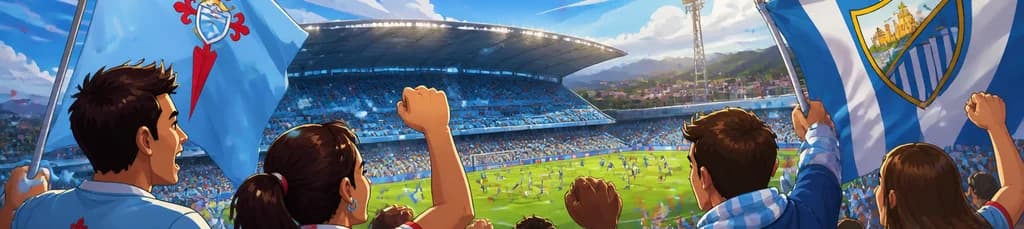 Partido de fútbol RC Celta contra Málaga CF en el Estadio Abanca Balaídos