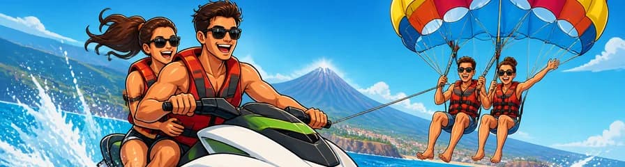 Disfruta en Tenerife de un paquete de deportes acuáticos: 40 minutos de Jet Ski y Parascending para dos personas