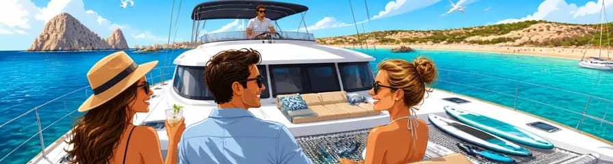 Alquiler de catamarán de lujo con patrón en Ibiza y Formentera para excursiones de día