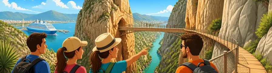 Aventura privada al Caminito del Rey partiendo del puerto de cruceros de Málaga