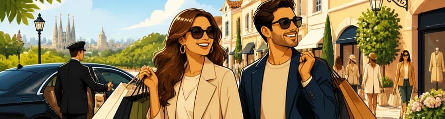 Experiencia de compras exclusiva: visita privada a La Roca Village en vehículo de lujo con recogida en Barcelona