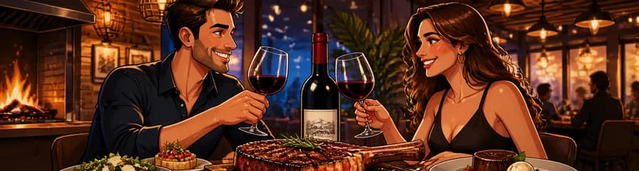 Menú de chuletón de 1kg y vino Ramón Bilbao para dos personas en SteakBurger Gran Vía 55