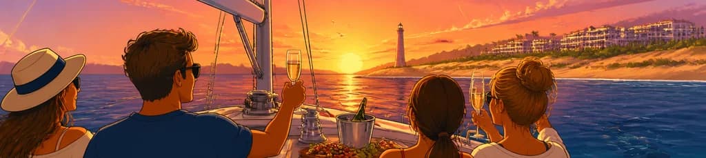 Exclusivo chárter privado al atardecer a bordo del Blue Dream