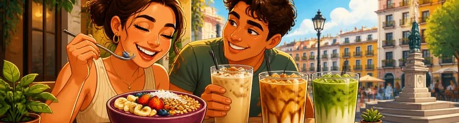 Disfruta de un açaí bowl con bebida fría en Mafrens, La Latina