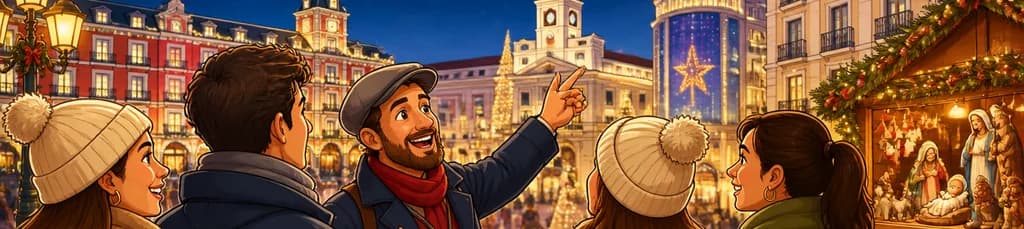 Tour privado por el Madrid navideño: un recorrido histórico y festivo