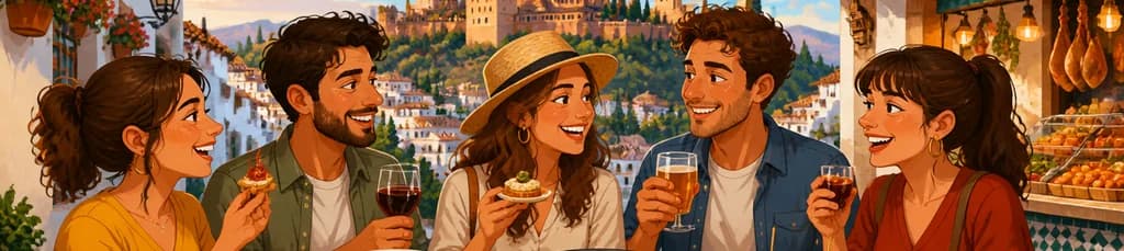 Recorrido nocturno de tapas en Granada para entusiastas de la gastronomía