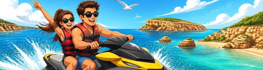 Aventura en moto de agua hacia Cala Comte