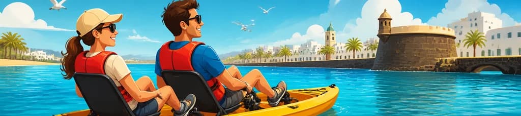 Recorrido en Kayak a Pedales por la Histórica Bahía de Arrecife
