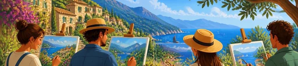 Taller de pintura al aire libre en Deià, junto al mar