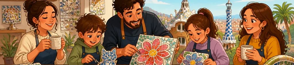 Aprende a crear mosaicos Trencadís de la Flor de Barcelona cerca del Park Güell