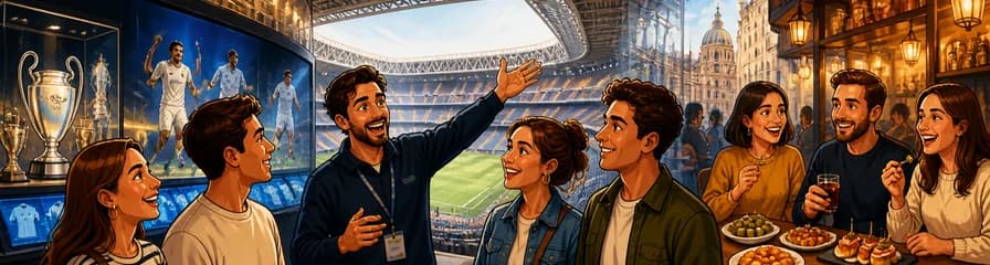 Exploración del Estadio Santiago Bernabéu y degustación de tapas con un anfitrión local en Madrid