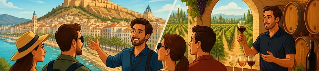 Recorrido privado con guía por Alicante y experiencia en bodega