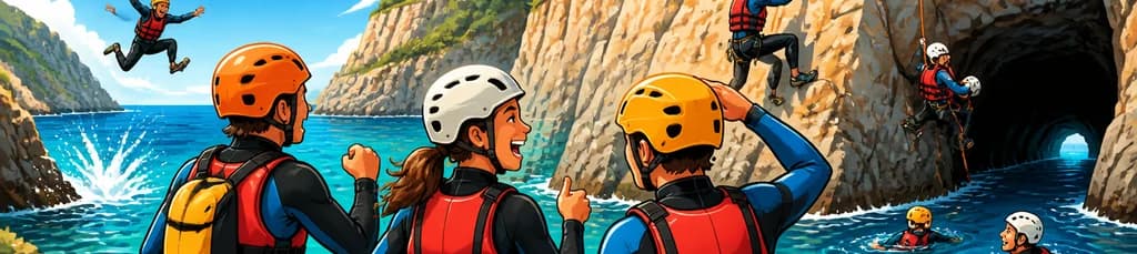 Aventura de coasteering con traslados en la costa este de Mallorca