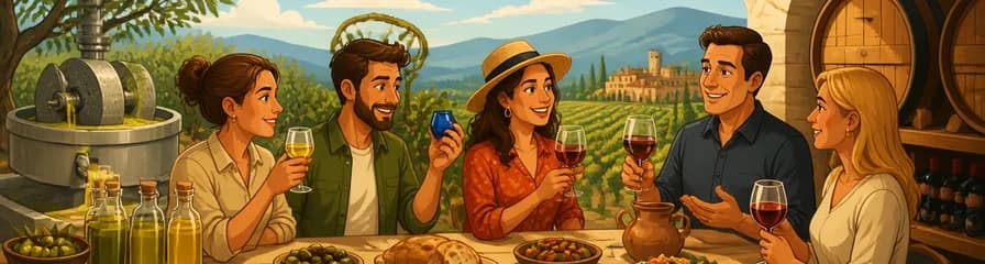 Experiencia gastronómica en Navarra: visita a almazara y bodega con degustaciones y almuerzo en grupo reducido.