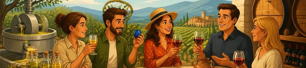 Experiencia gastronómica en Navarra: visita a almazara y bodega con degustaciones y almuerzo en grupo reducido.