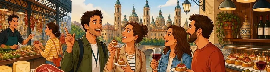 Recorrido de tapas por Zaragoza y visita al mercado de mediodía.