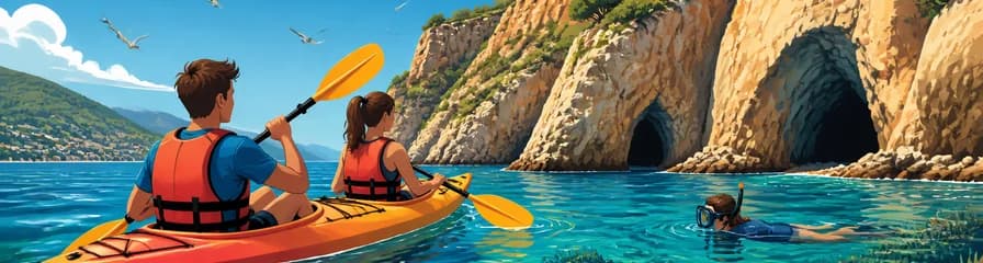 Aventura de kayak y snorkel en el Parque Natural de Cerro Gordo, La Herradura