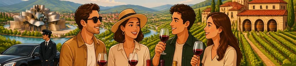 Recorrido privado por los viñedos de La Rioja con salida desde Bilbao (incluye visita a tres bodegas)