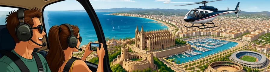 Vuelo panorámico en helicóptero por Palma de Mallorca