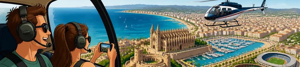 Vuelo panorámico en helicóptero por Palma de Mallorca