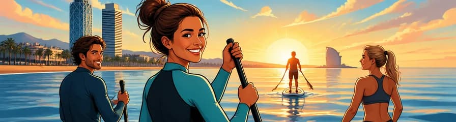 Experiencia guiada de Paddle Surf en Barcelona