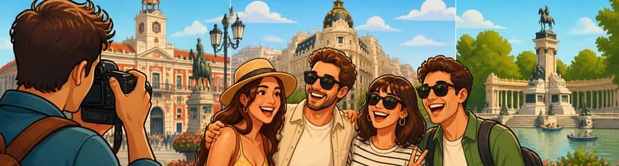 Sesión de fotos privada con un fotógrafo profesional durante tus vacaciones en Madrid