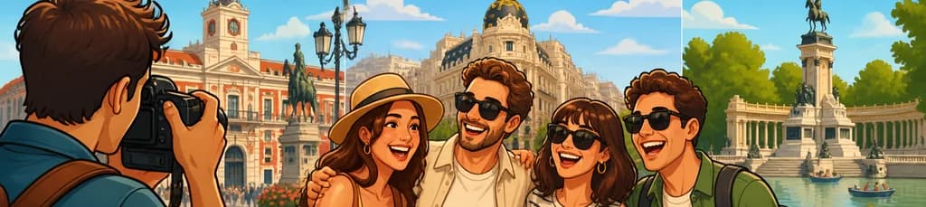 Sesión de fotos privada con un fotógrafo profesional durante tus vacaciones en Madrid