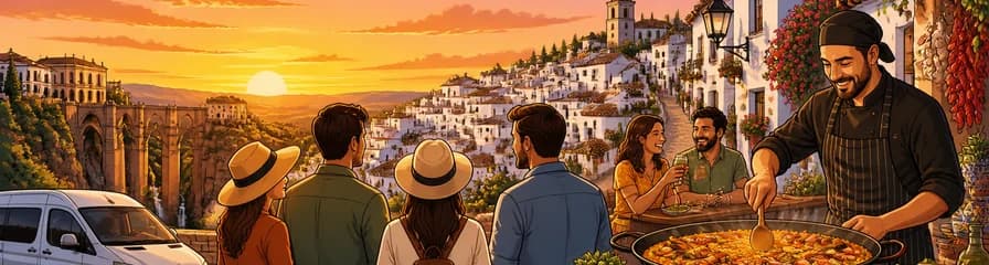 Experiencia "Andalucía al Atardecer": recorrido de medio día con cena y punto de encuentro en Ronda