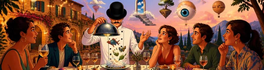 Cena surrealista en una casa de campo: una experiencia culinaria en Mallorca