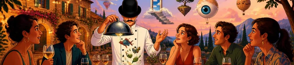 Cena surrealista en una casa de campo: una experiencia culinaria en Mallorca