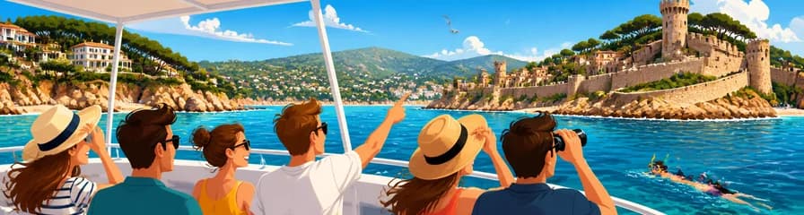 Paseo en barco al atardecer por la Costa Brava con salida desde Platja d'Aro