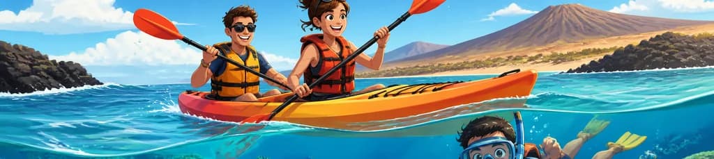 Aventura marina en Fuerteventura: Kayak y snorkel