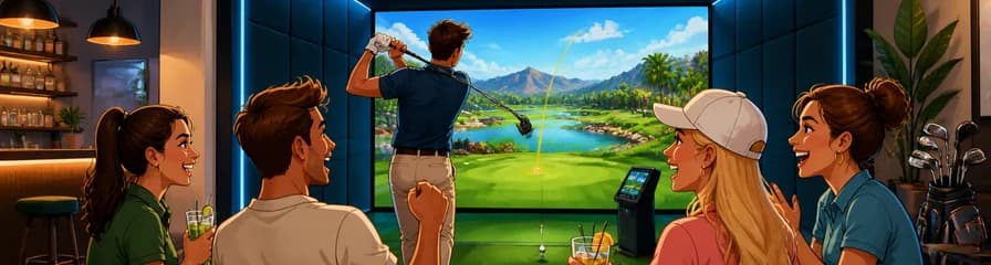 Experimenta el simulador de golf cubierto en The Golf Cove