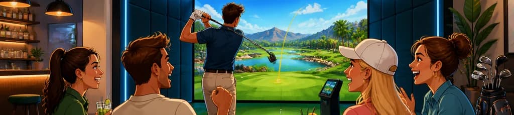Experimenta el simulador de golf cubierto en The Golf Cove