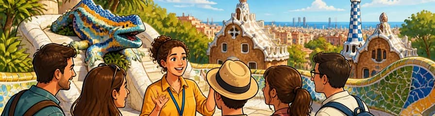 Recorrido guiado prioritario por el Park Güell de Gaudí en Barcelona