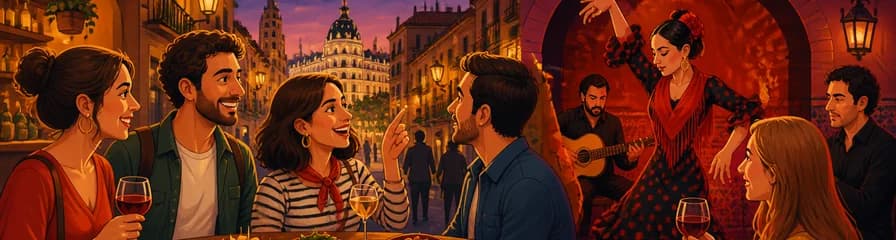Recorrido a pie por los bares de tapas y vinos de Madrid con espectáculo de flamenco