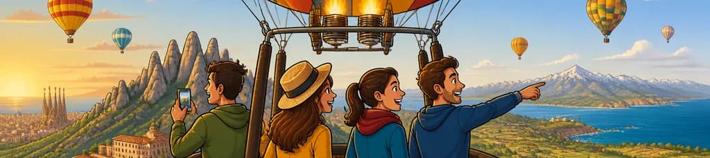 Paseo en globo por Cataluña con opción de recogida en Barcelona