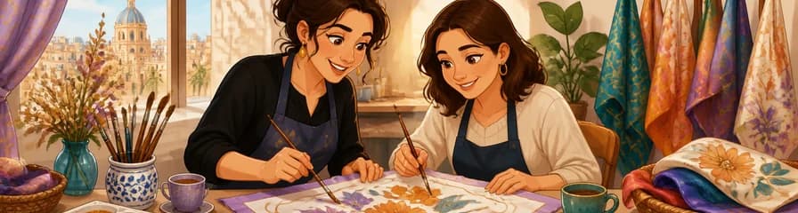 Sesión individual de pintura de pañuelos de seda con una artesana valenciana